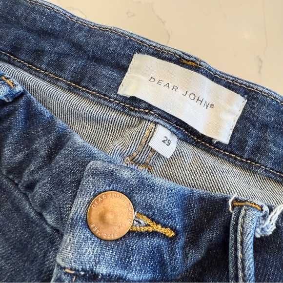 Dear John Women's Skinny Jeans Size 29 Blue Stretch Medium Wash Distressed - Picture 6 of 16